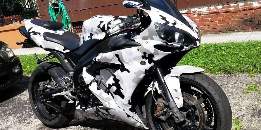 vinyl on motocycle